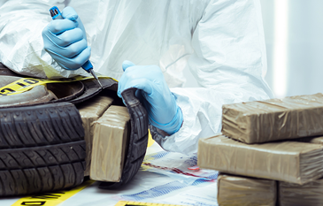Meth Packages Being Pulled From Inside Tire